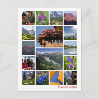 Zwitserse Alpen multi-afbeelding 2 Briefkaart
