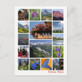 Zwitserse Alpen multi-afbeelding 2 Briefkaart (Voorkant)
