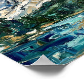Zwitserse Alpen Poster Luxe Abstracte Olie Schilde (Hoek)