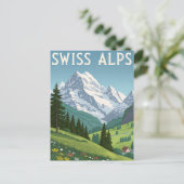 Zwitserse Alpen Reis Briefkaart (Staand voorkant)