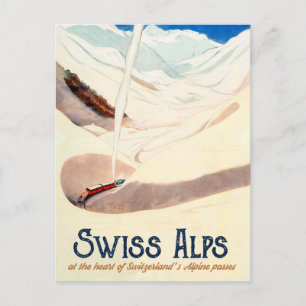 Zwitserse Alpen, Reis uit het verleden Briefkaart