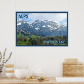 Zwitserse Alpen reizen Poster (Keuken)