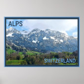 Zwitserse Alpen reizen Poster (Voorkant)