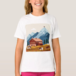Zwitserse Alpen Scène T-shirt