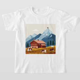 Zwitserse Alpen Scène T-shirt