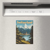 Zwitserse Alpen Schilderachtig gebergte Magneet (Insitu (Vaatwasser))