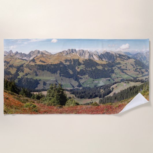 Zwitserse Alpen Strandlaken (Voorkant)
