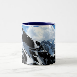 Zwitserse alpen tweekleurige koffiemok