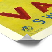  Zwitserse Alpen Valais Art Deco Travel Poster (Hoek)