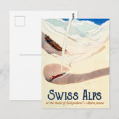 Zwitserse Alpen, Vintage Travel Briefkaart (Voorkant / Achterkant)