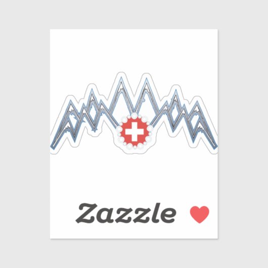 Zwitserse Alpen Vinyl Sticker (Vel)