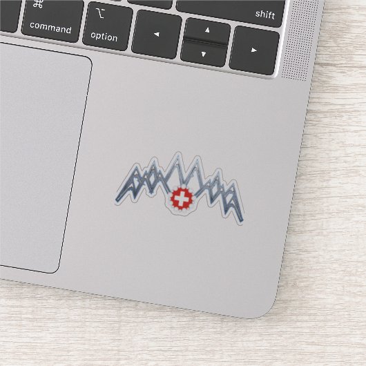 Zwitserse Alpen Vinyl Sticker (Detail)