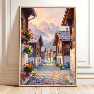 Zwitserse Alpen Zonsopgang Canvas Print