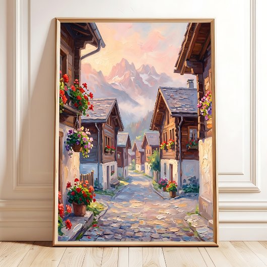 Zwitserse Alpen Zonsopgang Canvas Print