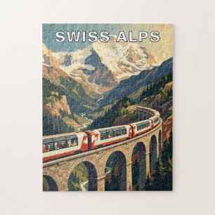Zwitserse Alpen Zwitserland Reis Trein Legpuzzel