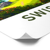 Zwitserse Alpen Zwitserland Reisprint Poster (Hoek)