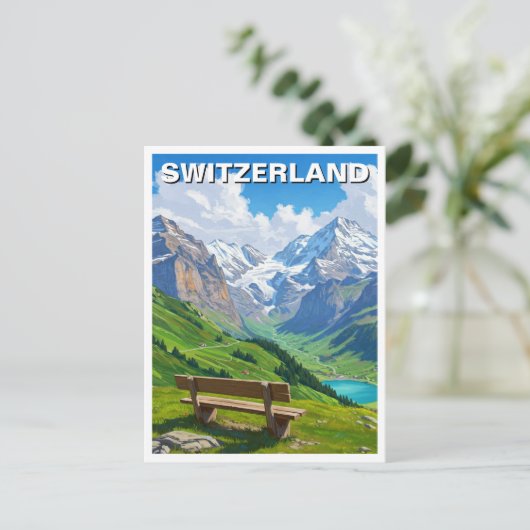 Zwitserse Alpen Zwitserland Reizen Briefkaart (Staand voorkant)
