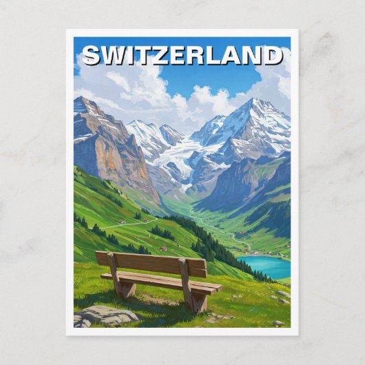 Zwitserse Alpen Zwitserland Reizen Briefkaart (Voorkant)