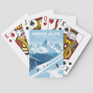 Zwitserse Alpen Zwitserland Speelkaarten Deck Vint
