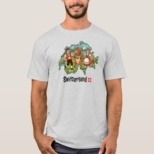 Zwitserse Alpenvolksdans T-shirt (Voorkant)