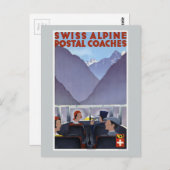 Zwitserse alpiene postbussen Zwitserland Briefkaart (Voorkant / Achterkant)