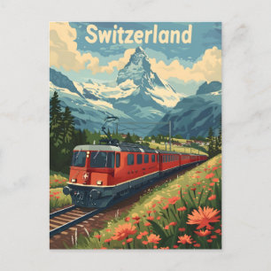 Zwitserse Alpine Odyssey: Schilderachtig treinreis Briefkaart
