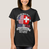 Zwitserse Amerikaans kenniscentrum plaatst Zwitser T-shirt (Voorkant)