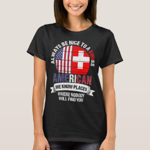 Zwitserse Amerikaans kenniscentrum plaatst Zwitser T-shirt