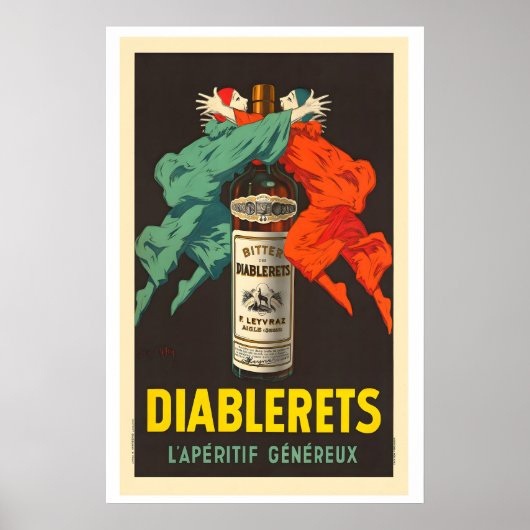 Zwitserse Aperitief Vintage Voedsel&Drank Poster (Voorkant)
