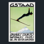 Zwitserse Art Deco Snow Ski Sport Competition Poster<br><div class="desc">Zwitsers kunstwerk deco sneeuwscans Poster van de wedstrijd Anime Cartoon Comic Fiction Manga</div>