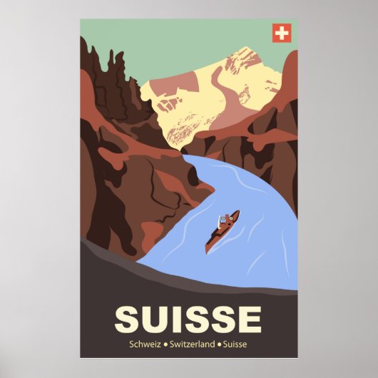 Zwitserse bergen poster (Voorkant)