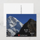 Zwitserse bergen, Schweizer Berge, Mönch Briefkaart (Voorkant / Achterkant)