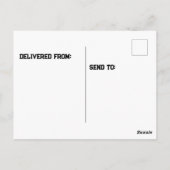 Zwitserse berghond staand in appel kar briefkaart (Achterkant)