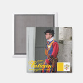 Zwitserse bewaker Vaticaanse stad cool magneet ont (Voorkant / Achterkant)