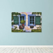 Zwitserse Boerderij Ramen - Europees platteland Canvas Afdruk (Insitu (Houten vloer))