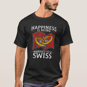 Zwitserse bruiloft Zwitserse Bondsstaat Roots Flag T-shirt