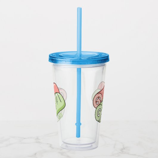 Zwitserse cartoon voor rolkoeken acryl drinkbeker (Rechts)