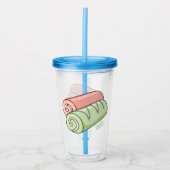 Zwitserse cartoon voor rolkoeken acryl drinkbeker (Voorkant)