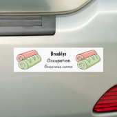 Zwitserse cartoon voor rolkoeken bumpersticker (Op auto)