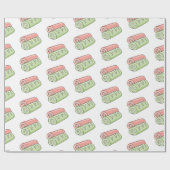 Zwitserse cartoon voor rolkoeken cadeaupapier (Vlak)