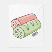 Zwitserse cartoon voor rolkoeken fleece deken (Voorkant)