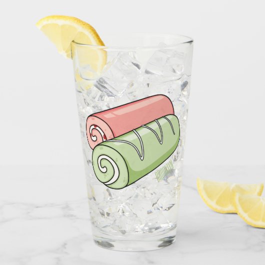 Zwitserse cartoon voor rolkoeken glas (Voorkant ijs)