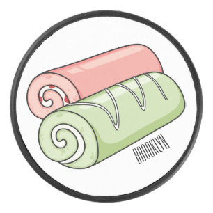 Zwitserse cartoon voor rolkoeken hockey puck