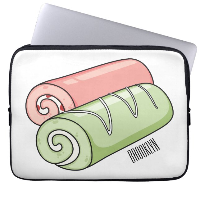 Zwitserse cartoon voor rolkoeken laptop sleeve (Voorkant)