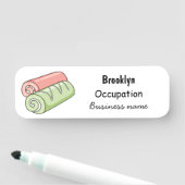 Zwitserse cartoon voor rolkoeken naamplaatje (In situ)