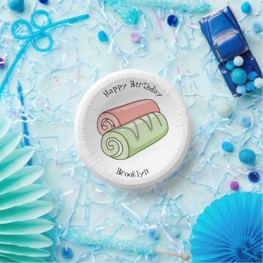 Zwitserse cartoon voor rolkoeken papieren kommen (Feest)