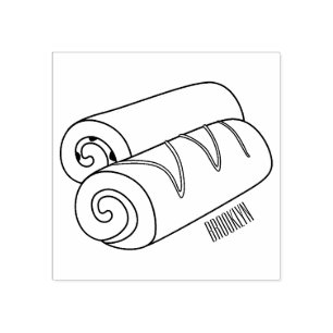 Zwitserse cartoon voor rolkoeken rubberstempel