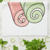 Zwitserse cartoon voor rolkoeken theedoek (Gevouwen)