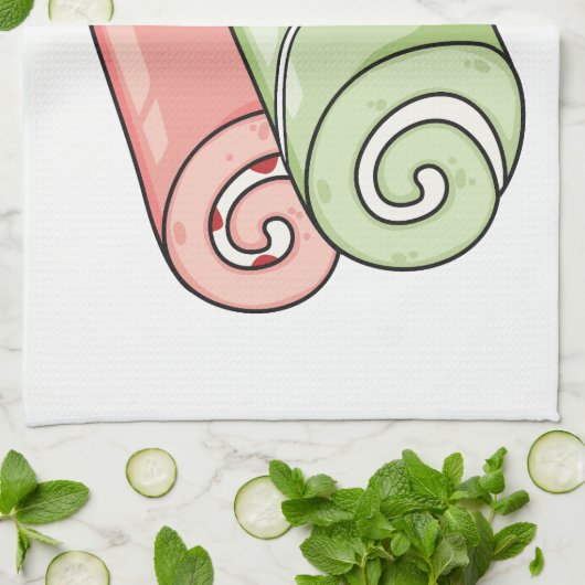 Zwitserse cartoon voor rolkoeken theedoek (Gevouwen)