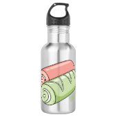 Zwitserse cartoon voor rolkoeken waterfles (Voorkant)